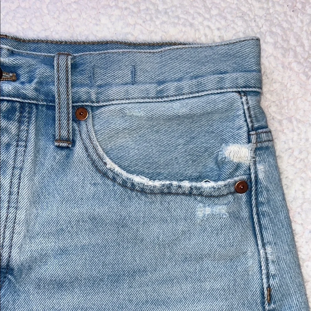 Madewell Blue Jean Shorts Distressed Summer Style